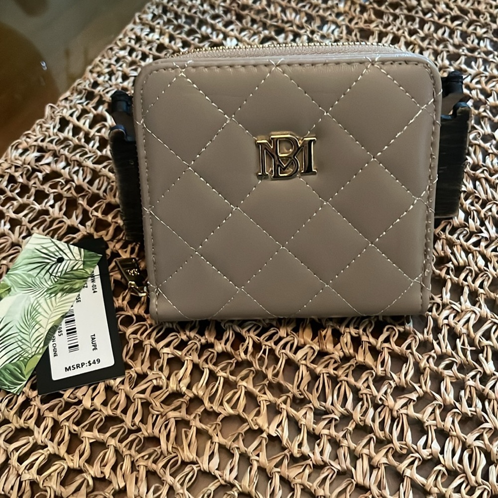 NWT Studio Badgley Mischka Wallet Taupe